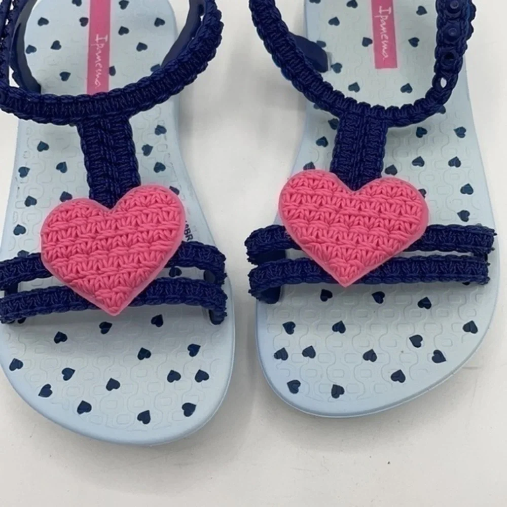 IPANEMA Blue & Pink Heart My First ipanema sandals